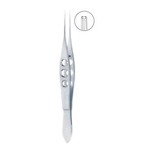 Equipo Oftalmológico: Pinzas Corneales Combinadas con Plataforma de Ligadura de Acero Inoxidable - Product Image 1