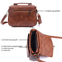 Tas Selempang Kulit Asli Kasual Unisex Bohemian Retro Bergaya Tas Kurir Ringan Portabel Klasik