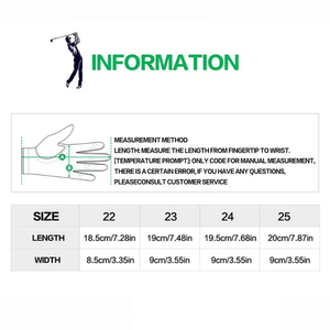 Gants de golf personnalisés en gros avec logo, verts, antidérapants, respirants, à enfiler, en cuir de Cabretta souple de qualité supérieure, pour main gauche - Product Image 6