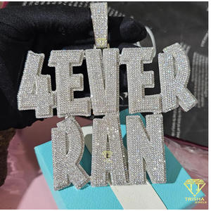 Custom Number Pendant <b>Iced</b> <b>Out</b> Lab Grown Diamond Hip Hop Necklace Bling Tennis <b>Chain</b> Jewelry Gift For Men - Product Image 2