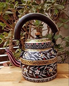 Nouvelle théière décorative Art Déco artisanale, écologique et légère, motifs floraux vibrants, style traditionnel indien Diwali, best-seller - Product Image 3