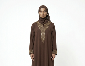 2026 Dubai Flawless Abaya Handmade Floor Length Long Sleeve Soft Breathable Fabric Loose Fit Casual Party Wear - Product Image 6