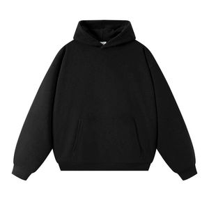 Premium <b>Mens</b> Hoodie Oversized Plain Black Fleece Drop Shoulder Kangaroo Pocket <b>Pullover</b> Sweatshirt Casual Streetwear Winter - Product Image 1