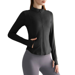 Thick Yoga <b>Jacket</b> For Women's Gym Fitness Wear <b>Workout</b> Top Long Sleeve Stand Collar Sports <b>Jackets</b> Full Zipper Yoga <b>Jacket</b> Women - Product Image 5