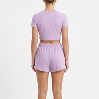 Nouvelle Collection Été – Ensemble Confortable 2 Pièces Femme : T-shirt Court Manches Courtes et Short Uni Style Streetwear – Idéal pour l'Ensemble Coordonné en Ligne