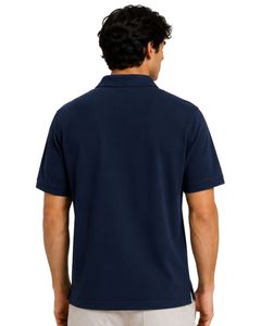 Polo Azul Marino para Hombre, Manga Corta, Tela Piqué de Algodón, Diseño Liso Informal, Cuello Camisero, Personalizable, Camiseta Polo de Golf para Verano - Product Image 2