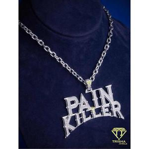 <b>Custom</b> <b>Name</b> Pendant Moissanite GIA Certified 925 Sterling Silver Iced Hip Hop <b>Necklace</b> Personalized Letter Luxury Jewelry - Product Image 2