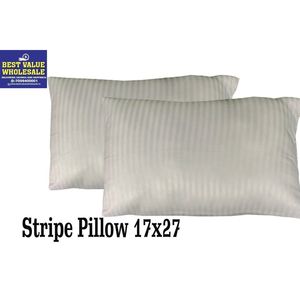 Drap de lit simple standard pour hôtel, en coton rayé, avec oreillers, pour hôtels et usage domestique - Product Image 1