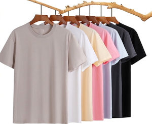 T-shirt à manches courtes en coton pur 230G, couleur unie, coupe ample, broderie personnalisée avec logo OEM, prix d'usine Chine-Bangladesh - Product Image 1