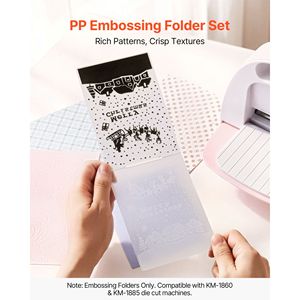 Set di Cartelle per Goffratura per Lavorazioni Artigianali su Carta - 15 Pezzi 4.13 x 5.83 Pollici, Piastre per Sfondi Goffrati per Macchine da Taglio, in Plastica PP - Product Image 2