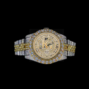 Reloj de Vestir Unisex de Lujo, Mecánico Manual, de Acero Inoxidable, con Incrustaciones de Diamantes de Dos Tonos, Bisel de Cristal de Zafiro Analógico - Product Image 1
