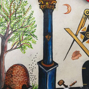 Delantal Masónico Personalizado de Primera Calidad, Bordado a Mano en 3D de Alta Gama, Regalia de Maestro Masón de la Logia Azul - Tela con Fijación Magnética - Product Image 5