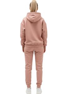 Conjunto Deportivo Premium para Mujer en Cuero PU con Capucha – Sudadera Oversize y Pantalones Jogger Ajustados, Atuendo de Lujo de Dos Piezas - Product Image 4