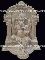 Statue 3D en fibre de Ganesha pour mariage hindou indien, nouvelle arrivée, luxe simple, traditionnelle, Shobha Jain Impex Delhi, décoration extérieure