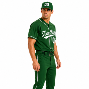 Maillot de baseball haut de gamme 100 % polyester à manches courtes, antibactérien et respirant, idéal pour l'entraînement et les matchs d'équipe - Product Image 2