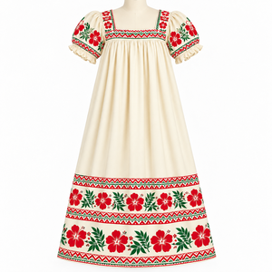 Vestidos Mumu con Estampado Floral y Tribal, Antiarrugas, Transpirables, Hermosos y Cómodos, con Cintura Ajustada - Product Image 1