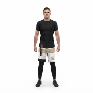 MMA Fight <b>Shorts</b> <b>Men</b> Customizable Microfiber Stretch Polyester Spandex Sublimated Moisture Wicking Fitted <b>Combat</b> Sports - Product Image 1