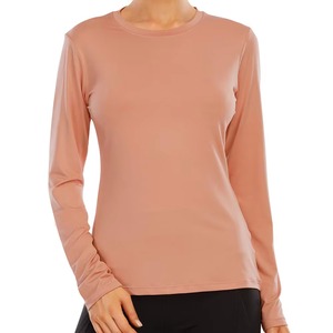 T-shirt de compression sportif pour femme, séchage rapide, polyester élasthanne, haut d'entraînement ajusté, vente en gros - Product Image 1