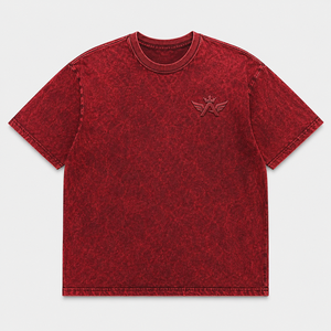 Men Acid Wash Knitted <b>T</b>-<b>shirts</b> 100% Cotton Heavyweight Eco-Friendly Breathable Front <b>Silk</b> Screen Printed Custom Men <b>T</b> <b>shirts</b> - Product Image 3