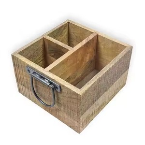 Durable Quality Cutlery Holder in Wood With Sticker Design Used for Homes and Hotels <b>Kitchen</b> Usage caddy - Product Image 3