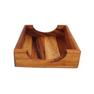 Organizador de pañuelos de madera moderno, diseño cuadrado, soporte de almacenamiento independiente para decoración del hogar, AZ ENTERPRISES Modelo AZE-WNH-096 - Product Image 1