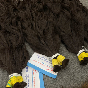 Extensiones de cabello humano natural ondulado en color natural, más vendidas, 100% cabello virgen sin procesar, suave y sedoso. - Product Image 2