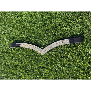 Diadema de cuero para caballo con diseño trenzado a mano y presillas cosidas, elegante diadema para caballos. - Product Image 1