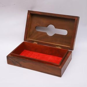 Caja de pañuelos de madera clásica hecha a mano con tapa, organizador de servilletas de madera maciza ecológico para decoración del hogar - Product Image 1