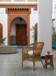 Silla Tapizada de Bambú Fabiano, Asiento Elegante y Cómodo para Sala de Estar, Espacios Exteriores, Uso en Hoteles, Mueble Perfecto para el Hogar - Product Image 4