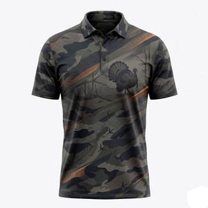 Mens Outdoor <b>Camouflage</b> Polo <b>Shirt</b> Short Sleeve Hunting Fishing Performance Quick Dry Breathable Lightweight Sun Protection Wear - Product Image 2