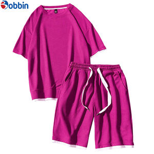 ชุดเสื้อยืดและกางเกงจ็อกเกอร์ผ้าฟลีซทรงโอเวอร์ไซส์สำหรับผู้ชายและผู้หญิง สวมใส่สบาย สไตล์ไฮสตรีท ระบายอากาศได้ดี เหมาะสำหรับฤดูร้อน รับผลิตตามแบบ - Product Image 6