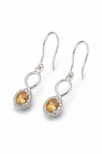 Pendientes Clásicos con Múltiples Zafiros, Chapados en Rodio, con Engaste de Garras, en Plata de Ley 92.5 - Product Image 2