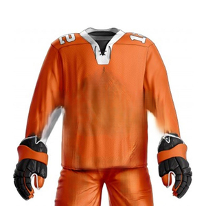 Custom Sublimated Ice Hockey Uniforms with Matching <b>Socks</b> Professional Grade Tackle Twill Ice Hockey Team Wear - Product Image 5
