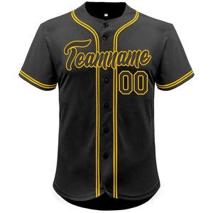 บริการ OEM เสื้อเบสบอลแบบกระดุมเต็มตัว พิมพ์ลายดิจิทัล สีตามสั่ง ตัดเย็บสองชั้น พิมพ์ลายด้วยความร้อนแบบดิจิทัล ชุดทีม - Product Image 5