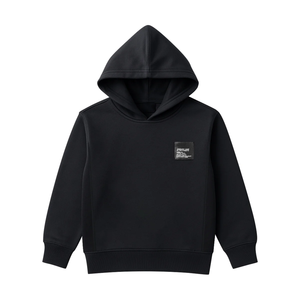 Sweat à capuche noir en coton doux et confortable pour enfants, prix Danemark - Product Image 1