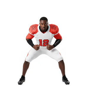 Maillot de football américain streetwear OEM respirant à manches courtes, couleur blanche, ensemble uniforme pour jeunes, vente chaude - Product Image 1