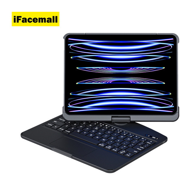 IFacemall New Touchpad Keyboard Case for iPad Pro 11 Air 10.9-Inch Wireless RGB Backlit Full Size Tablet Keyboard Pencil Hold