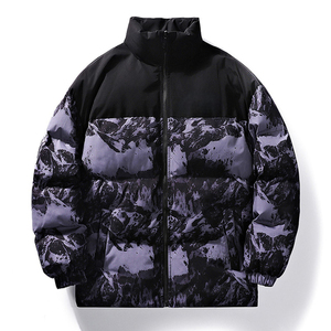 Best Material Polyester Sublimation Women's Down <b>Jacket</b> Windproof With Hot Quality Customized Logo Printing Men's Puffy <b>Jacket</b> - Product Image 2