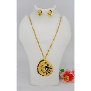 Charm colgante conjunto joyería chapado en oro joyería India colgante conjunto diosa joyería colgante collar Top fabricante indio - Product Image 5