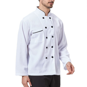 เสื้อเชฟขายส่ง ผ้าฝ้าย เสื้อคลุมครัวมืออาชีพ ร้านอาหาร เบเกอรี่ บริการจัดเลี้ยง ชุดยูนิฟอร์มเสื้อเชฟ - Product Image 4