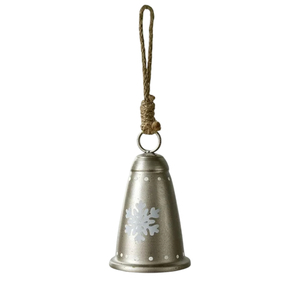 Handmade Rustic Metal <b>Christmas</b> Bells Vintage Antique <b>Gold</b> Brass Cow Bells With Jute Hanging Rope For Holiday Xmas Home <b>Decor</b> - Product Image 2