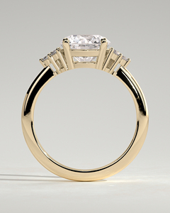 แหวนเพชรทรงกลมเจียระไนบริลเลียนท์ 14K 18K ทองคำแท้ ประดับเพชรแล็บโกรว์ แบบสามวง คุณภาพพรีเมียม แหวนสามวงทำมือตามสั่ง - Product Image 2