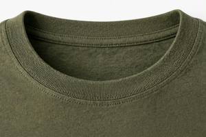 T-shirt à manches courtes pour homme, vert olive, col rond, style streetwear, tissu respirant en polyester/coton - Product Image 4