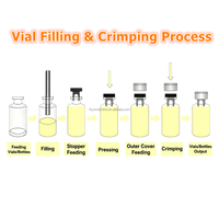 Machine de remplissage, bouchage et scellage automatique à 2 buses pour flacons de parfum et cosmétiques de 2 ml, 3 ml, 5 ml, 10 ml, 20 ml