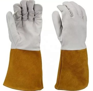 Guantes de Soldadura TIG de Piel de Cabra de Primera Calidad Resistentes al Calor, Forrados de Algodón, Protección Contra Salpicaduras de Metal Fundido, Diseño de Pulgar Completo - Product Image 5