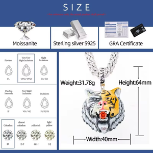 ผู้ผลิตเครื่องประดับลายเสือแบบสองสีตามสั่ง ODM/OEM โลโก้เครื่องประดับชั้นดี จี้และชาร์มสั่งทำได้ โรงงานผลิตสแตนเลสตามสั่ง - Product Image 3