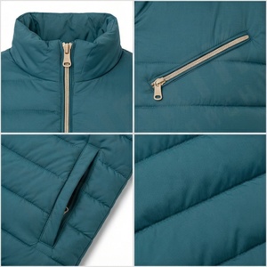 Chaqueta de invierno informal de talla grande para hombre con mangas acanaladas de poliéster transpirable chaleco impermeable hecho en Pakistán - Product Image 4