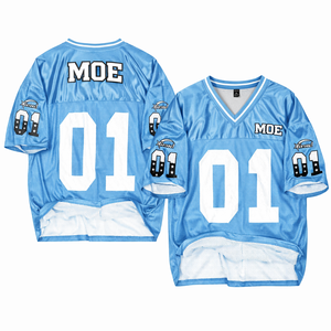 Uniforme de Equipo Ligero de Malla de Poliéster, Cuello en V, Transpirable, Jersey de Fútbol Americano, Logotipo y Número Personalizados, Producción OEM al por Mayor - Product Image 3