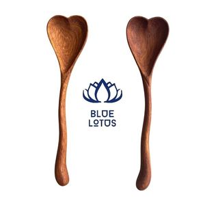 Cuillères à thé en bois d'acacia durables de 5,8 pouces, petites cuillères pour miel, confiture, condiments, lavage à la main uniquement, cuisine - Vente chaude en gros - Product Image 1