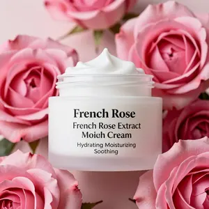 Crema y loción facial French Rose ODM/OBM, fórmula desarrollada coreana, aclarante, antienvejecimiento, hidratante y calmante, recuperación - Product Image 1